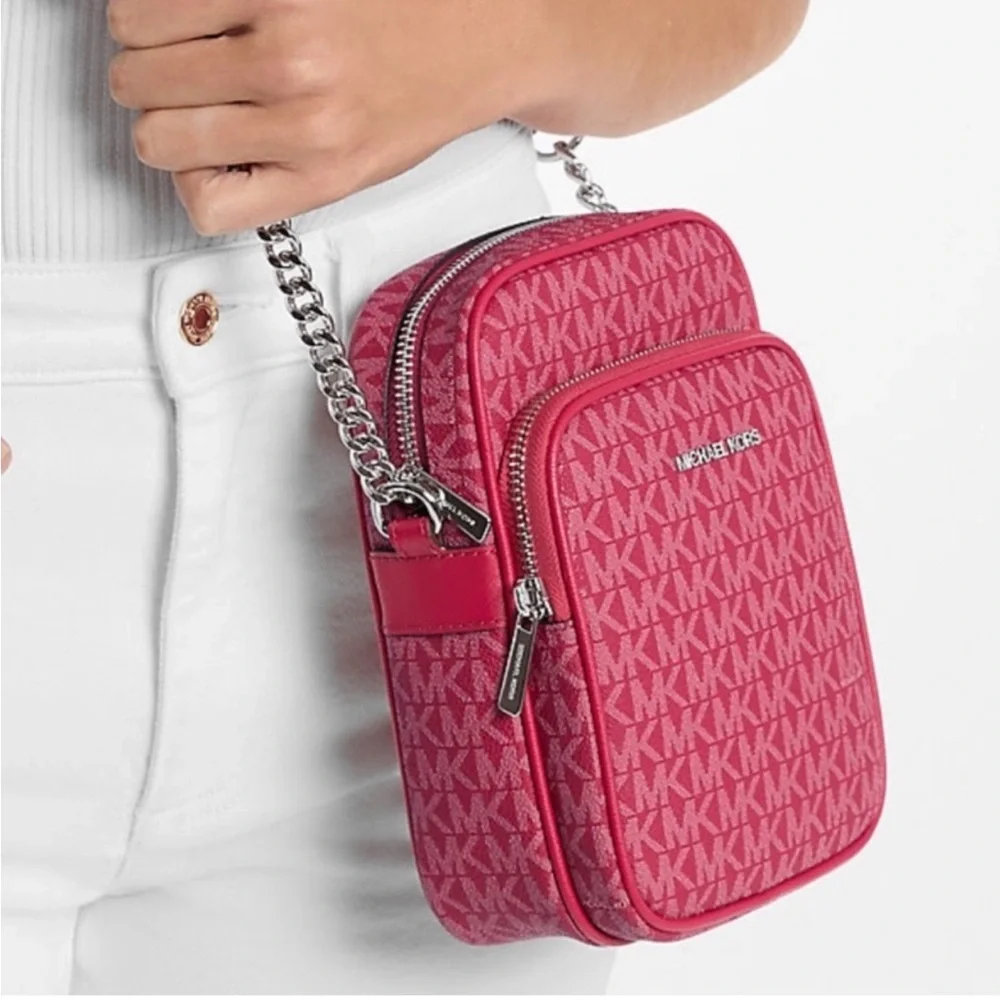 Michael Kors Fuchsia Logo Crossbody Bag